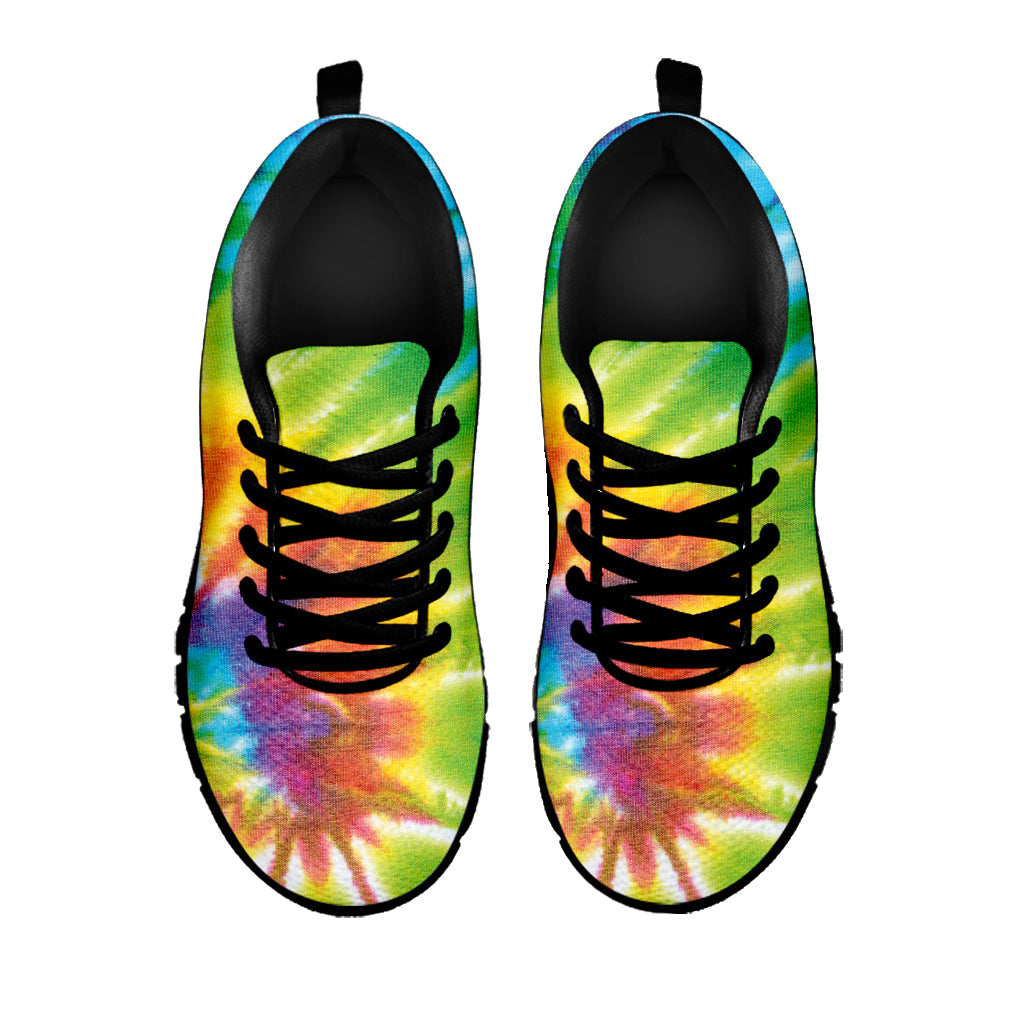 Swirl Tie Dye Print Black Sneakers