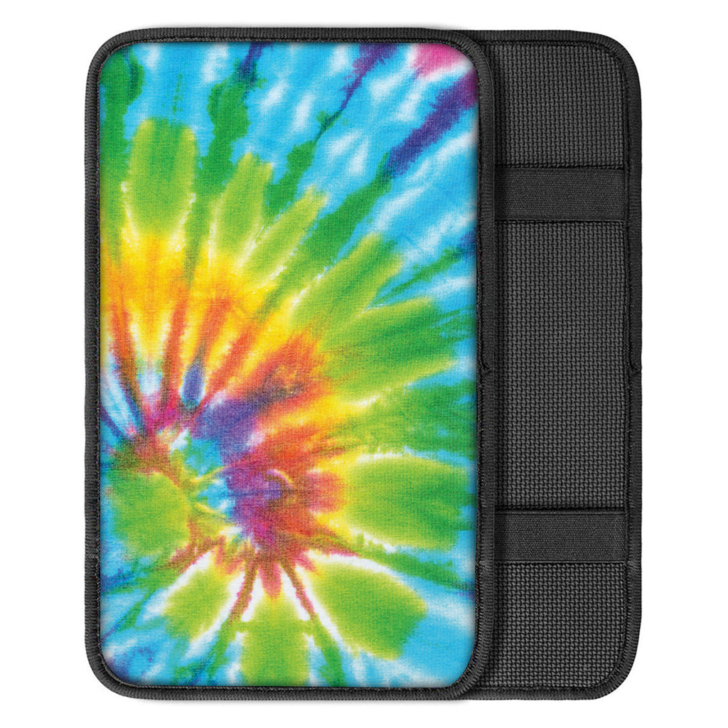 Swirl Tie Dye Print Car Center Console Cover