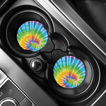 Swirl Tie Dye Print Car Coasters