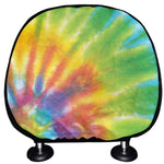 Swirl Tie Dye Print Car Headrest Covers