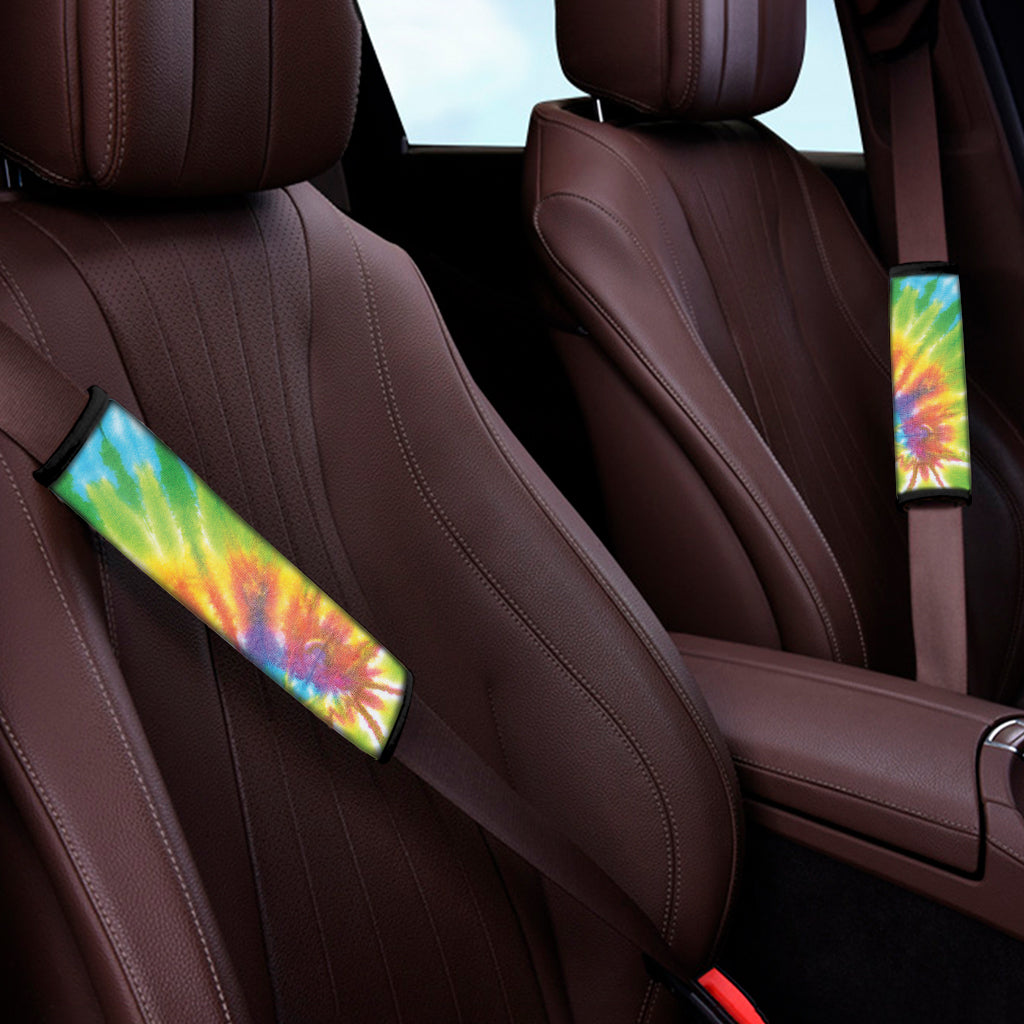 Swirl Tie Dye Print Car Seat Belt Covers