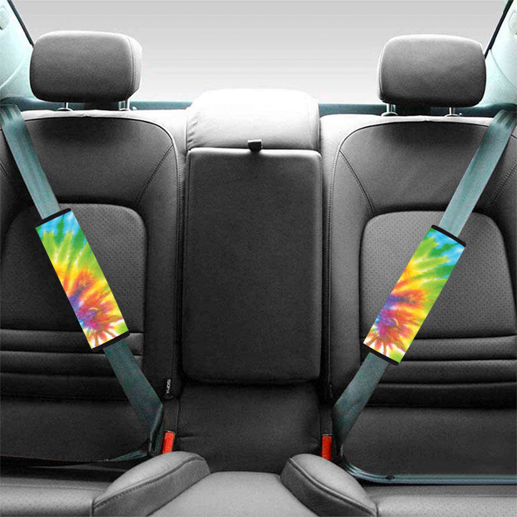 Swirl Tie Dye Print Car Seat Belt Covers