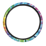 Swirl Tie Dye Print Car Steering Wheel Cover