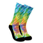 Swirl Tie Dye Print Crew Socks