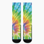 Swirl Tie Dye Print Crew Socks