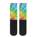 Swirl Tie Dye Print Crew Socks