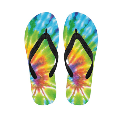 Swirl Tie Dye Print Flip Flops