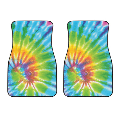 Swirl Tie Dye Print Front Car Floor Mats