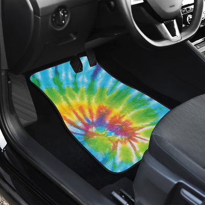 Swirl Tie Dye Print Front Car Floor Mats