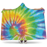 Swirl Tie Dye Print Hooded Blanket