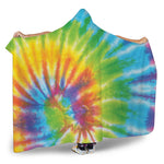 Swirl Tie Dye Print Hooded Blanket
