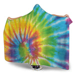 Swirl Tie Dye Print Hooded Blanket