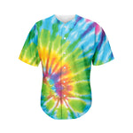 Swirl Tie Dye Print Men's Baseball Jersey