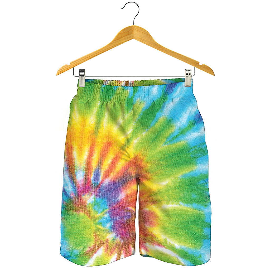Swirl Tie Dye Print Men's Shorts