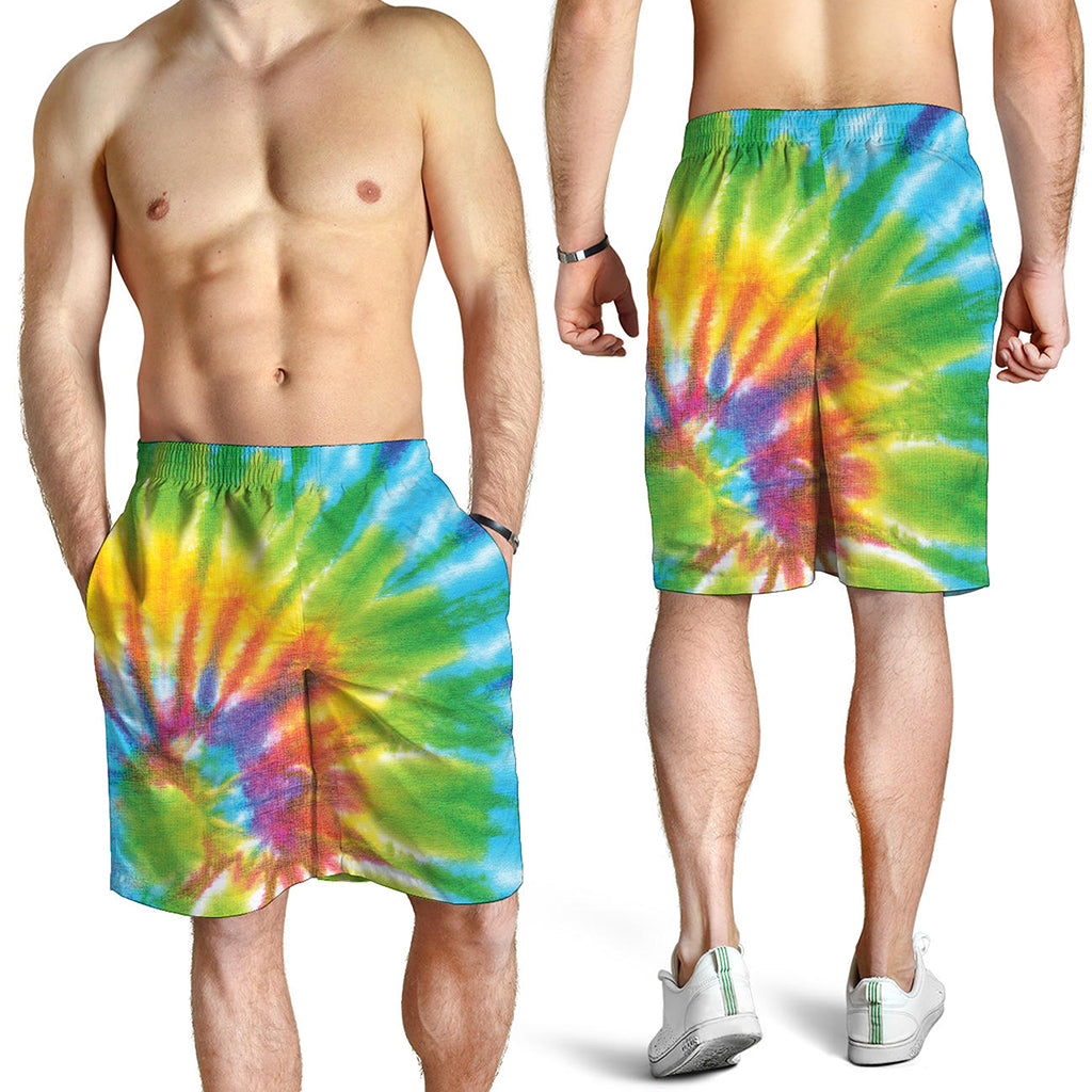 Swirl Tie Dye Print Men's Shorts