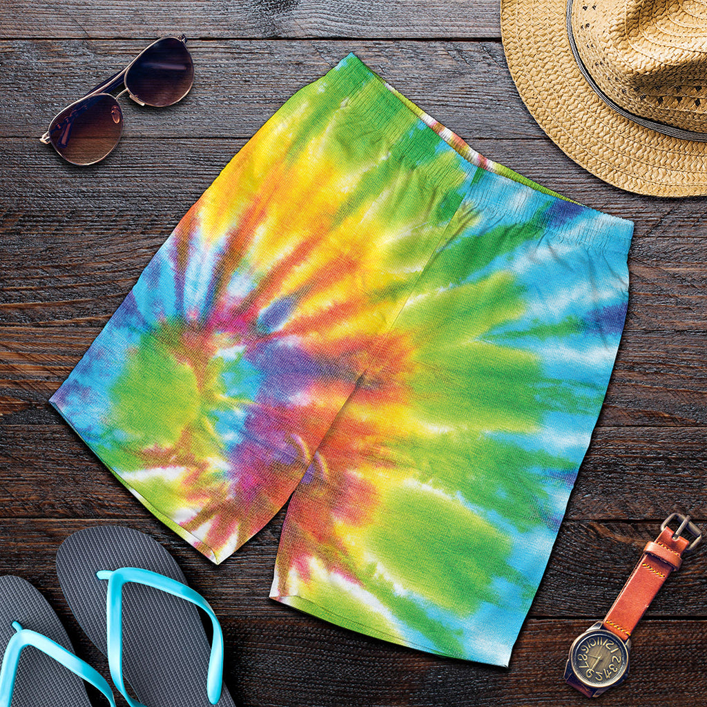 Swirl Tie Dye Print Men's Shorts