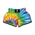 Swirl Tie Dye Print Muay Thai Boxing Shorts