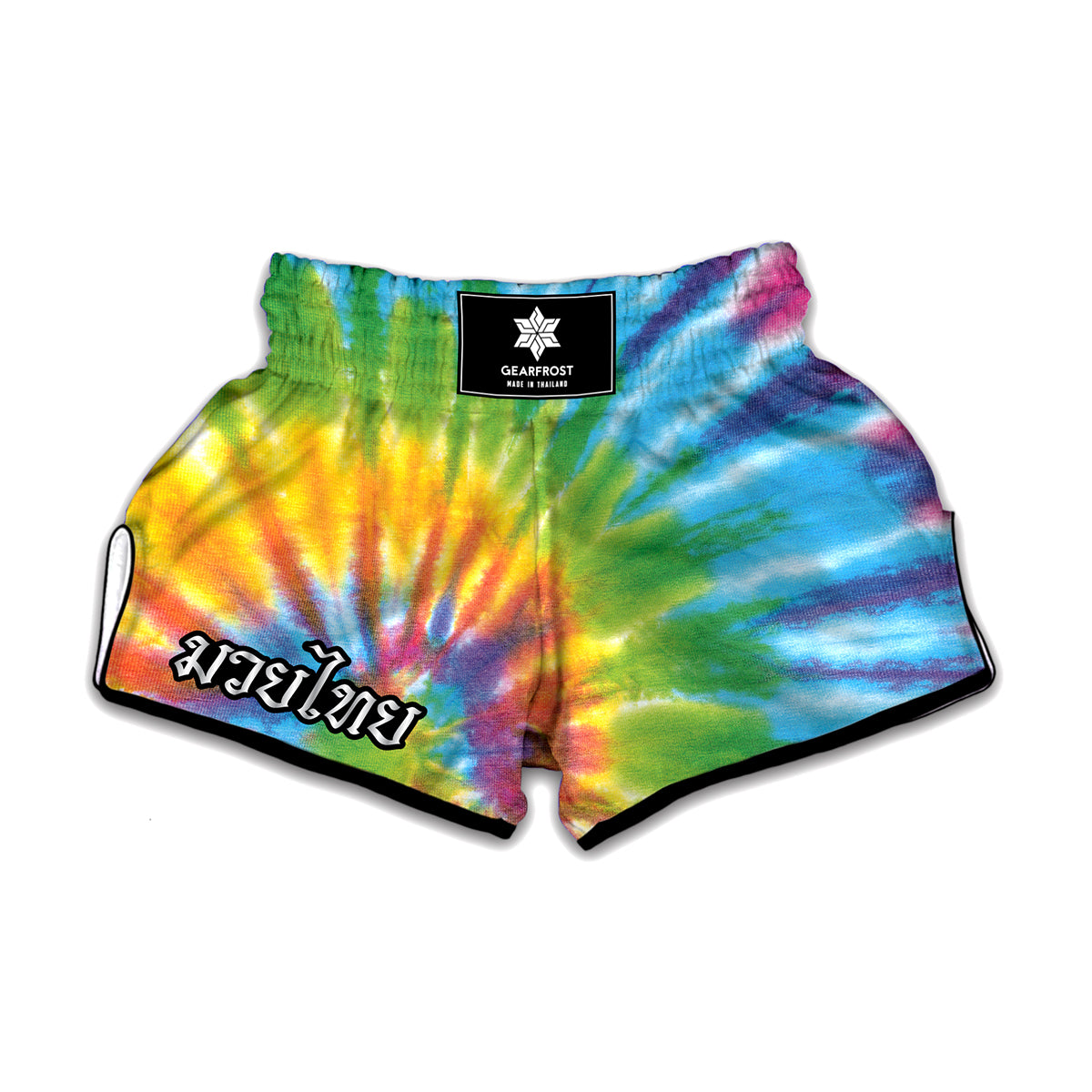Swirl Tie Dye Print Muay Thai Boxing Shorts