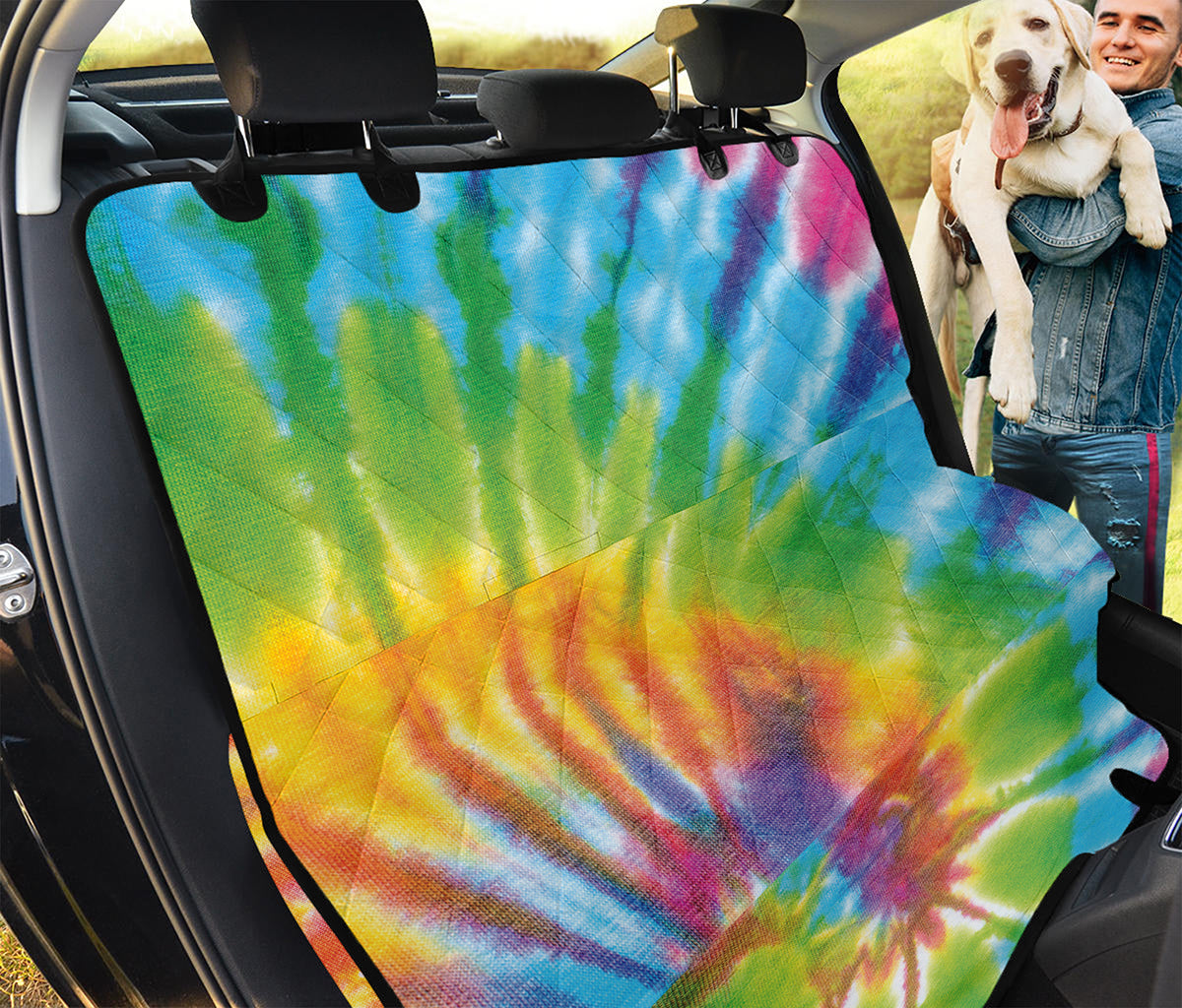 Swirl Tie Dye Print Pet Car Back Seat Cover