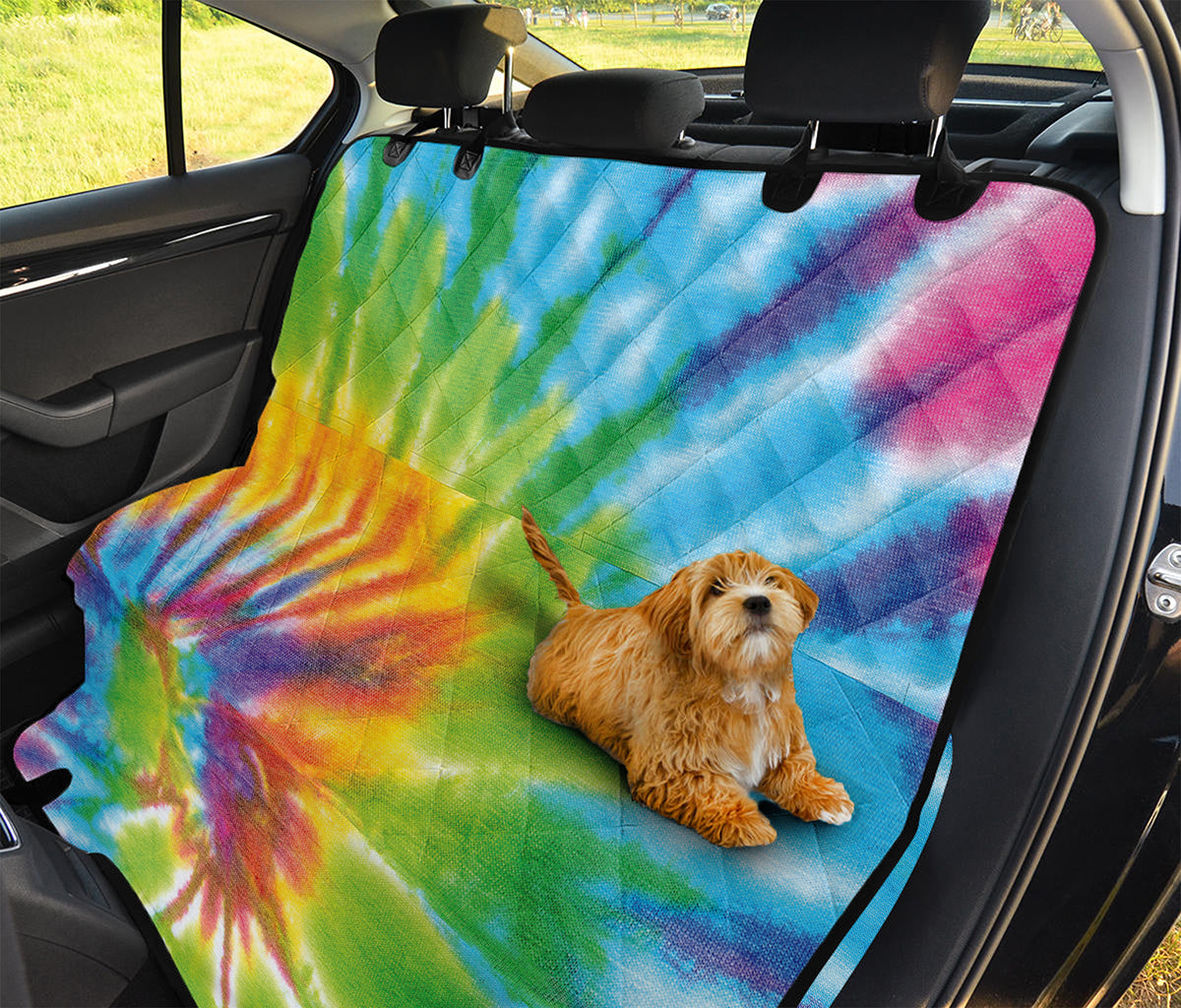 Swirl Tie Dye Print Pet Car Back Seat Cover