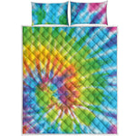 Swirl Tie Dye Print Quilt Bed Set