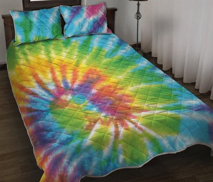 Swirl Tie Dye Print Quilt Bed Set