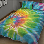 Swirl Tie Dye Print Quilt Bed Set