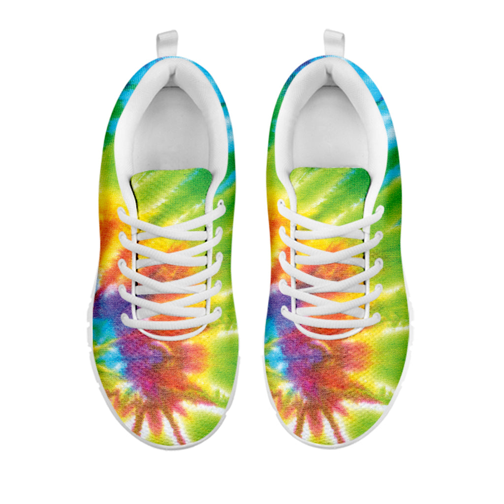 Swirl Tie Dye Print White Sneakers