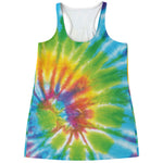 Swirl Tie Dye Print Women's Racerback Tank Top