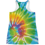 Swirl Tie Dye Print Women's Racerback Tank Top