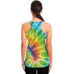 Swirl Tie Dye Print Women's Racerback Tank Top
