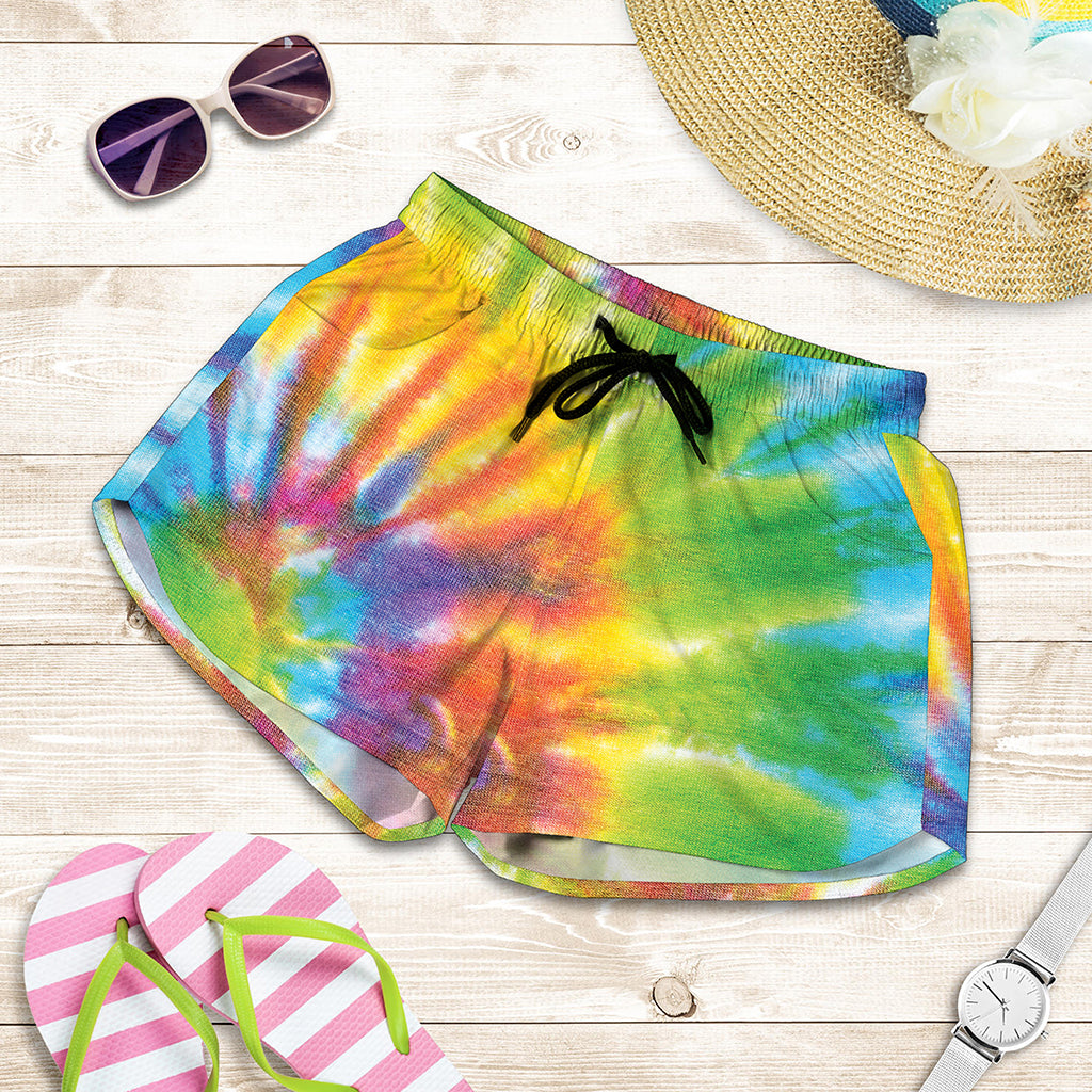 Swirl Tie Dye Print Women's Shorts