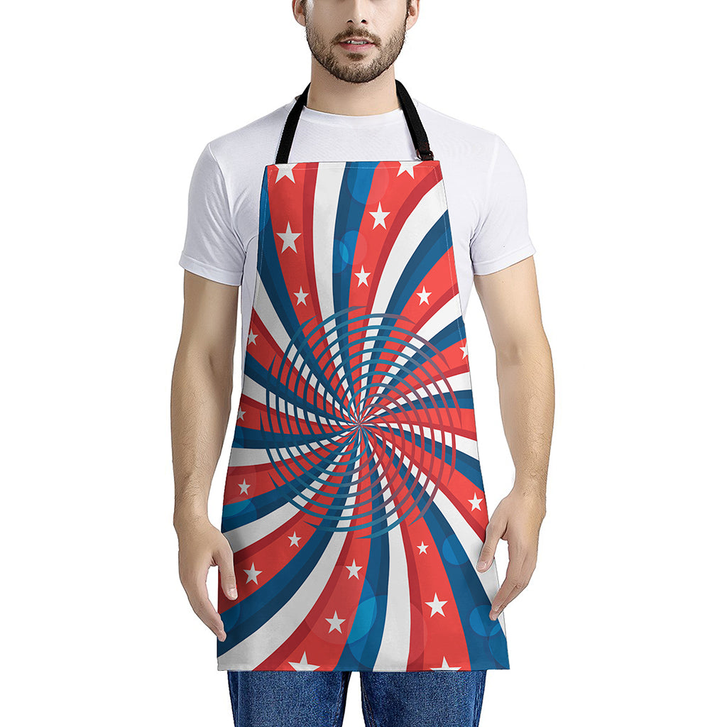 Swirly American Patriotic Print Apron