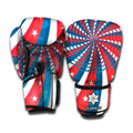 Swirly American Patriotic Print Boxing Gloves