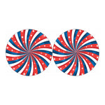 Swirly American Patriotic Print Car Coasters