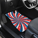 Swirly American Patriotic Print Front and Back Car Floor Mats