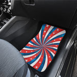 Swirly American Patriotic Print Front and Back Car Floor Mats