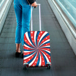 Swirly American Patriotic Print Luggage Cover