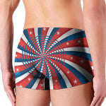 Swirly American Patriotic Print Men's Boxer Briefs