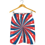 Swirly American Patriotic Print Men's Shorts