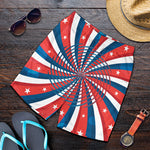 Swirly American Patriotic Print Men's Shorts