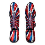 Swirly American Patriotic Print Muay Thai Shin Guard