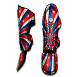 Swirly American Patriotic Print Muay Thai Shin Guard