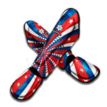Swirly American Patriotic Print Muay Thai Shin Guard