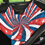 Swirly American Patriotic Print Pet Car Back Seat Cover