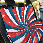 Swirly American Patriotic Print Pet Car Back Seat Cover