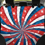 Swirly American Patriotic Print Pet Car Back Seat Cover