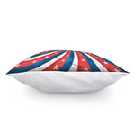 Swirly American Patriotic Print Pillow Cover