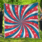 Swirly American Patriotic Print Quilt