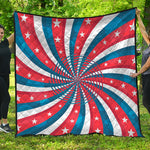 Swirly American Patriotic Print Quilt